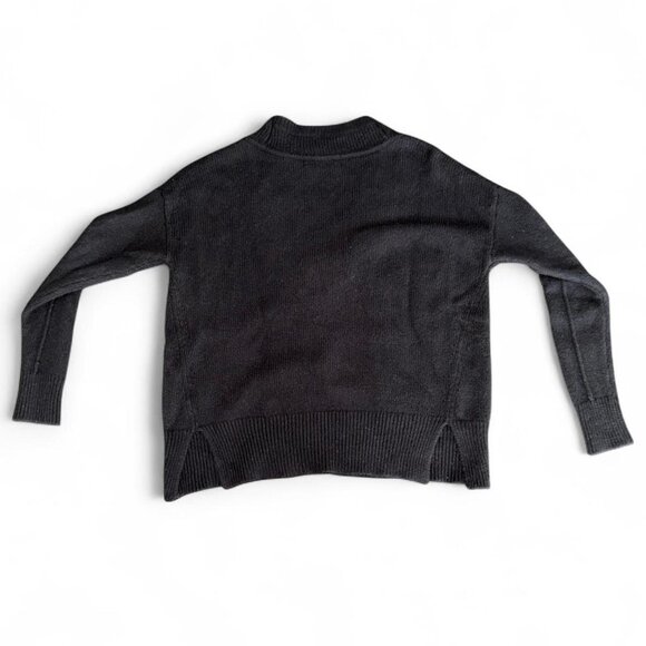 Madewell V-Neck Long Sleeve Knit Extra Small Black Boxy Sweater Women's Size XS - Picture 3 of 8